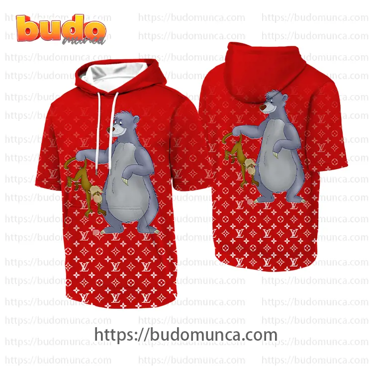 Louis vuitton and the jungle book movie v2 hooded short sleeve t-shirt gift uninque for kid man women
